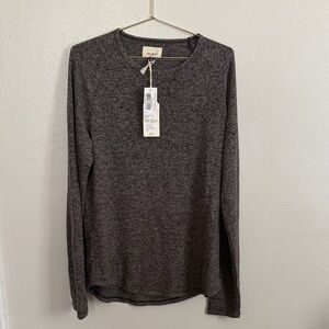 Men’s S Civil Society Heather Dark Charcoal Hacchi Long Sleeve Tee NWT